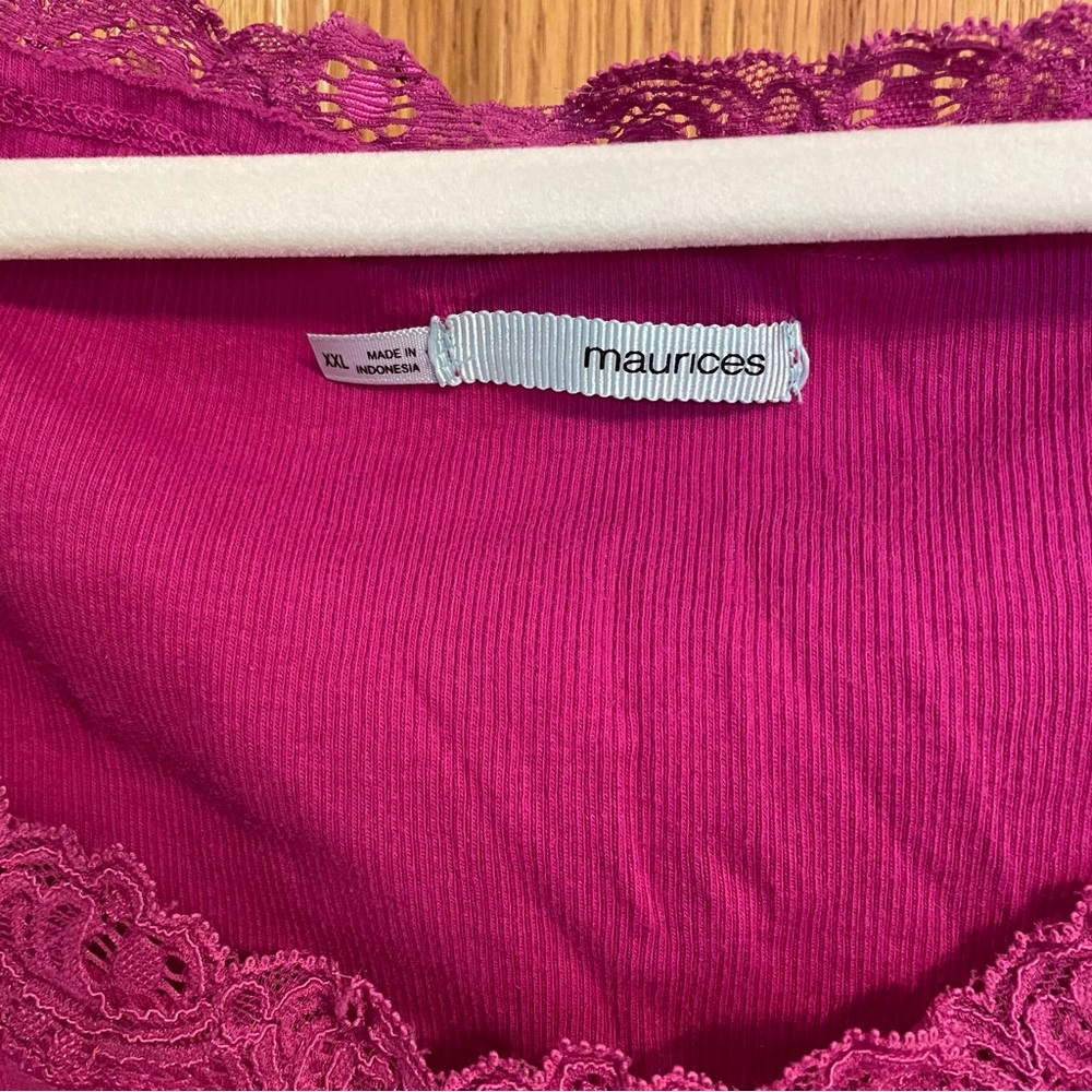 Maurices Ribbed Lace Trimmed Tank XXL - Picture 2 of 5